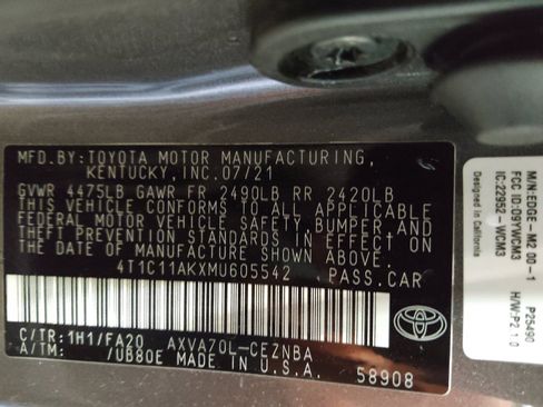 Used 2021 Toyota Camry LE FWD image 33