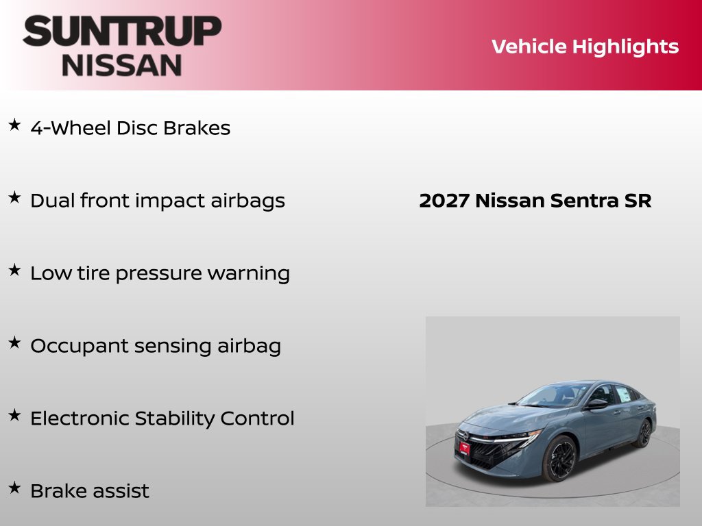 Certified 2027 Nissan Sentra SR w/ Floor Mat Package FWD image 23
