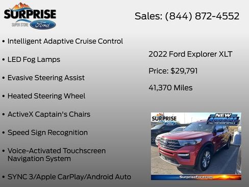 Used 2022 Ford Explorer XLT w/ Equipment Group 202A AWD/4WD image 17