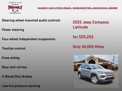 Used 2022 Jeep Compass Latitude AWD/4WD image 10