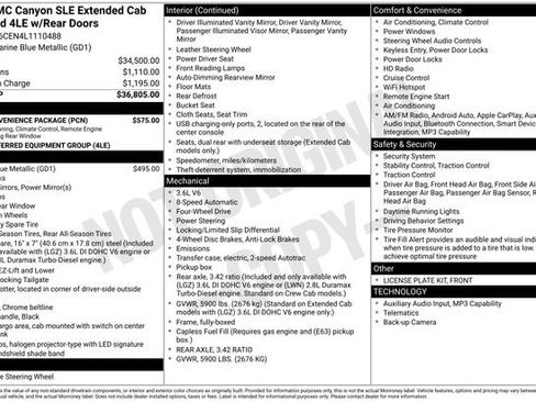 Used 2020 GMC Canyon SLE w/ SLE Convenience Package AWD/4WD image 37