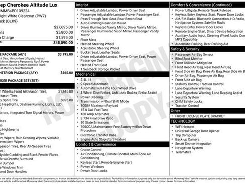 Used 2023 Jeep Cherokee Altitude Lux w/ Lux Elite Package AWD/4WD image 4