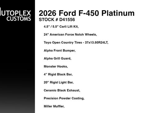 Used 2026 Ford F450 Platinum w/ Platinum Plus Package AWD/4WD image 2