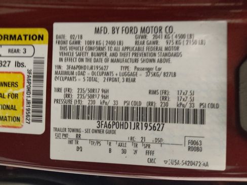 Used 2018 Ford Fusion SE w/ Fusion SE Technology Package image 33