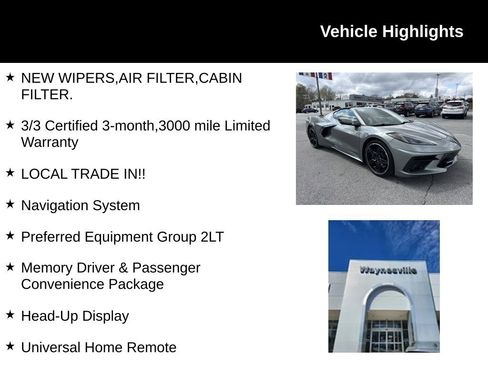 Used 2023 Chevrolet Corvette Stingray Preferred Cpe w/ 2LT image 2