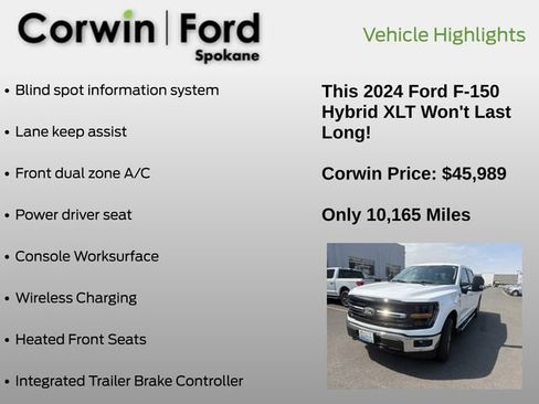 Used 2024 Ford F150 XLT w/ Equipment Group 302A MID AWD/4WD image 16