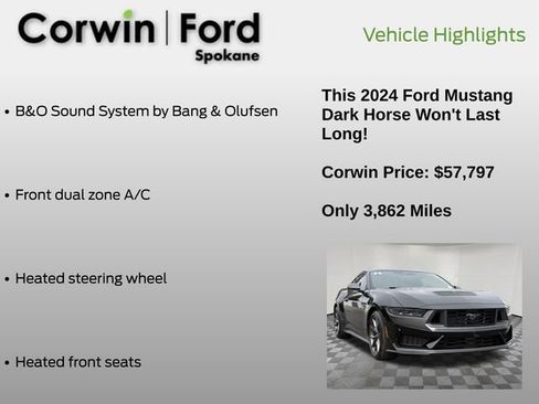 Certified 2024 Ford Mustang Dark Horse RWD image 13