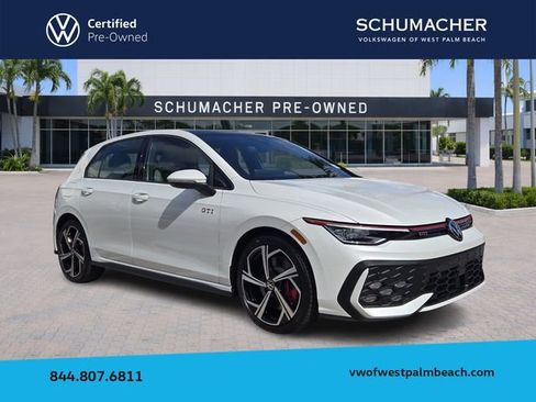 Certified 2025 Volkswagen GTI SE w/ SE Leather Seating Package FWD image 1