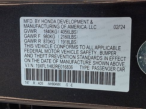 Certified 2024 Honda Civic Sport Touring image 30