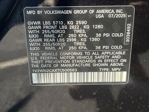 New 2026 Volkswagen Atlas SE FWD image 18
