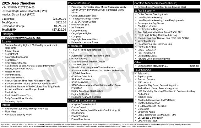 Used 2026 Jeep Cherokee AWD/4WD image 33