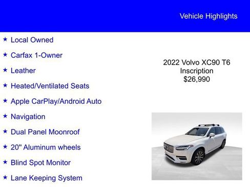 Used 2022 Volvo XC90 T6 Inscription image 2