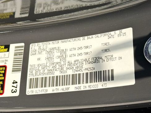 New 2025 Toyota Tacoma SR5 image 25