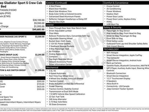 Used 2025 Jeep Gladiator Sport AWD/4WD image 34