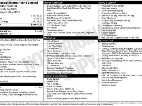 Used 2023 Hyundai Elantra Limited w/ Cargo Package image 7