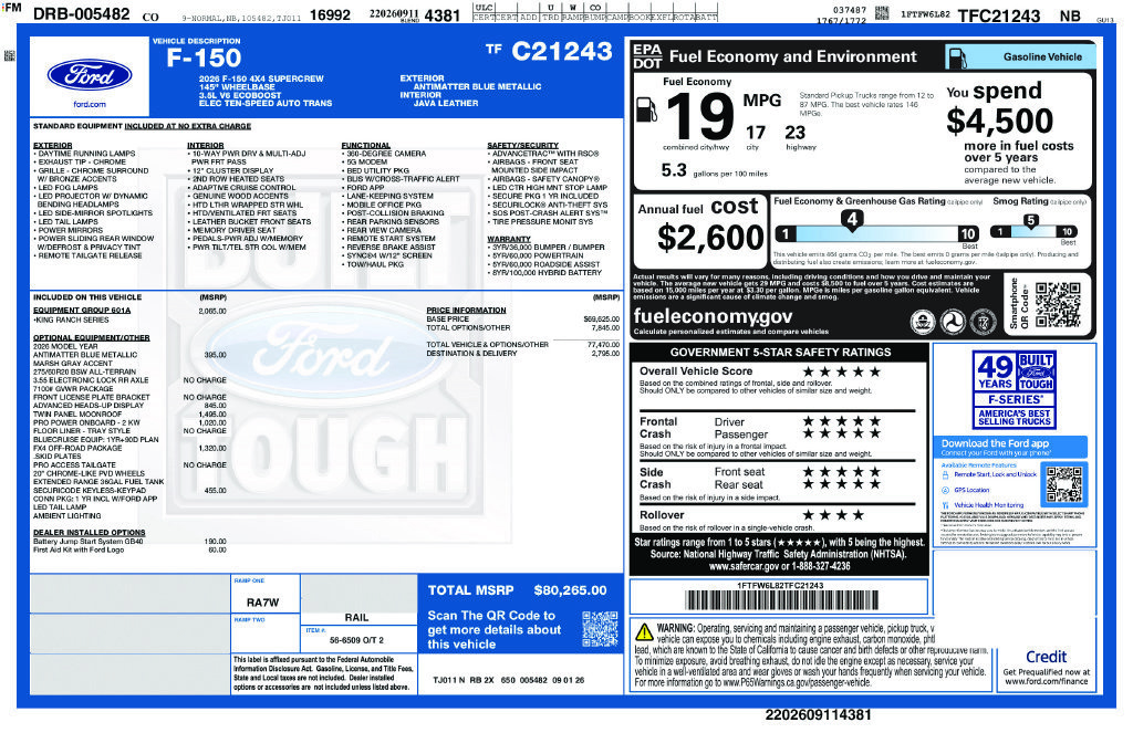 New 2026 Ford F150 King Ranch w/ Equipment Group 601A High AWD/4WD image 33