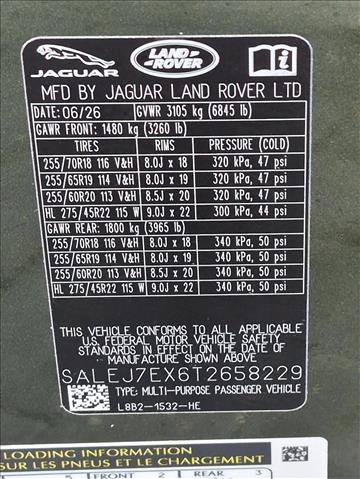 New 2026 Land Rover Defender 110 S AWD/4WD image 17