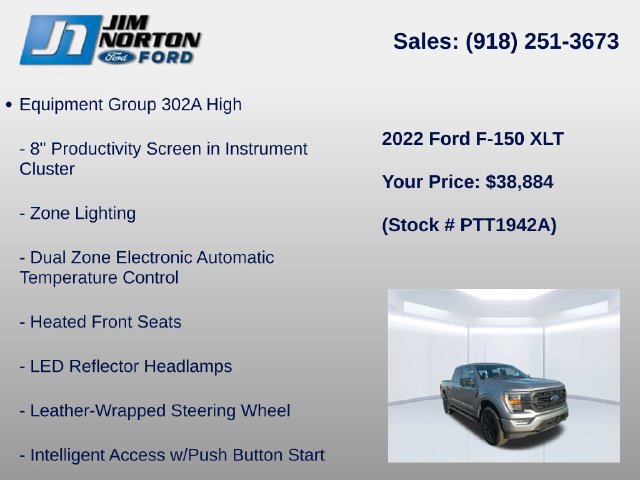 Used 2022 Ford F150 XLT w/ Equipment Group 302A High AWD/4WD image 14