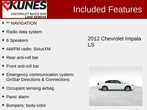 Used 2012 Chevrolet Impala LS FWD image 2