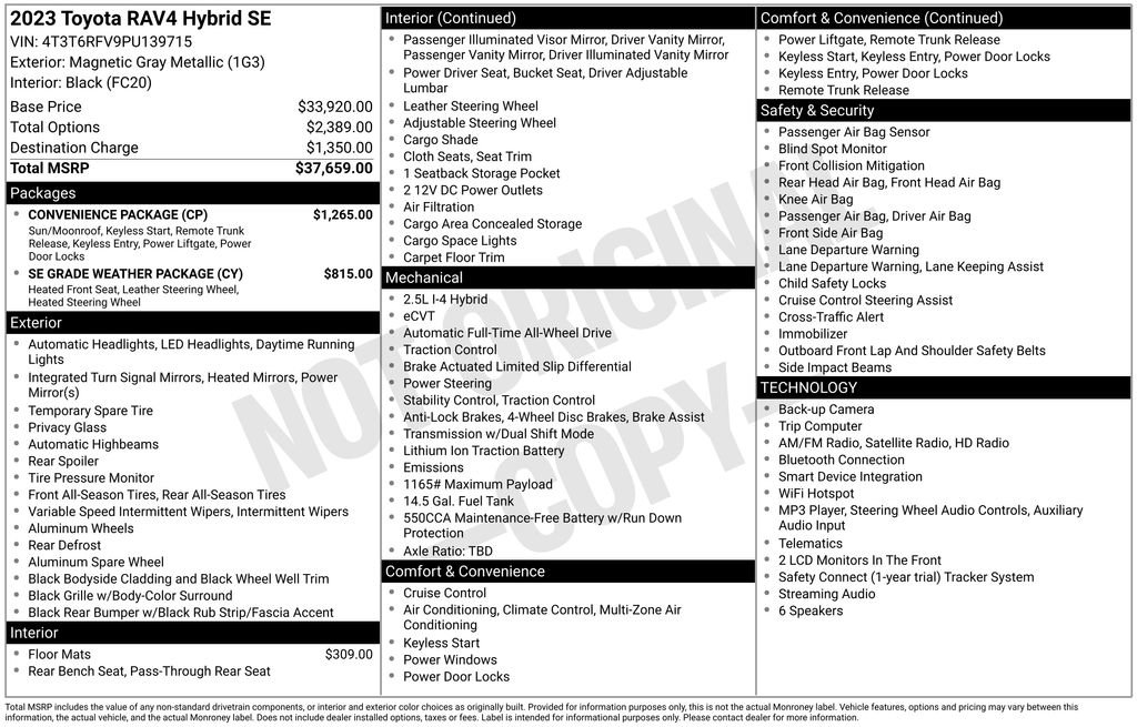 Used 2023 Toyota RAV4 SE w/ Convenience Package AWD/4WD image 32