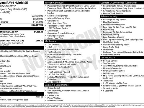 Used 2023 Toyota RAV4 SE w/ Convenience Package AWD/4WD image 32