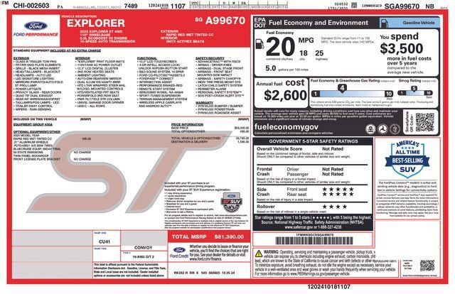 Certified 2025 Ford Explorer ST AWD/4WD image 9