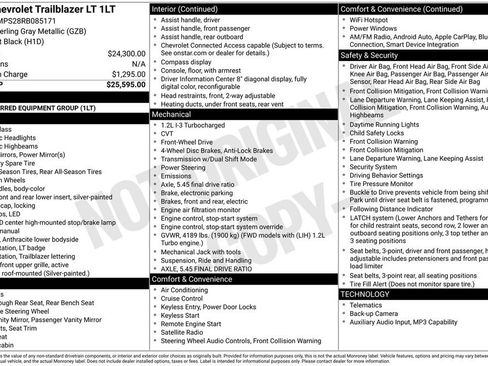 Used 2024 Chevrolet TrailBlazer LT FWD image 10