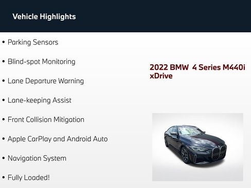 Used 2022 BMW M440i xDrive Gran Coupe w/ Premium Package AWD/4WD image 66