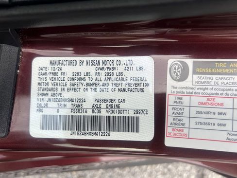 Used 2025 Nissan Z Performance w/ Floor Mat Package image 29