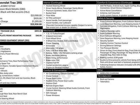 Certified 2024 Chevrolet Trax RS w/ Sunroof Package FWD image 16