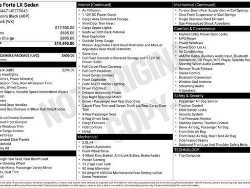 Used 2018 Kia Forte LX w/ LX Rear Camera Package image 10