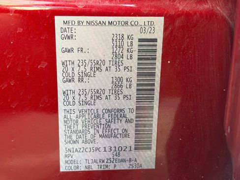 Certified 2023 Nissan Murano SL w/ SL Moonroof Package image 21