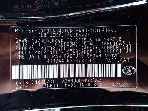 New 2026 Toyota Camry XLE FWD image 15