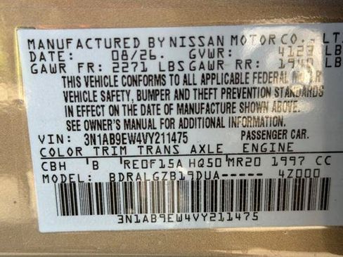 New 2027 Nissan Sentra SL w/ Floor Mat Package FWD image 33
