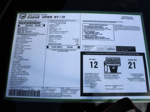 Used 2000 Dodge Viper RT/10 image 33