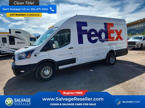 Used 2022 Ford Transit 350 148 High Roof Extended DRW w/ Parcel Delivery Package AWD/4WD image 1