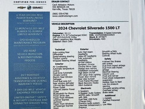 Used 2024 Chevrolet Silverado 1500 LT image 19