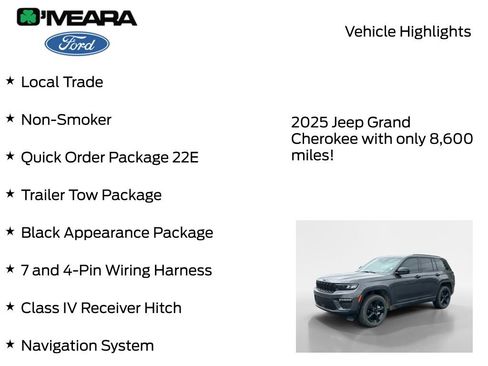 Used 2025 Jeep Grand Cherokee Limited w/ Black Appearance Package AWD/4WD image 8