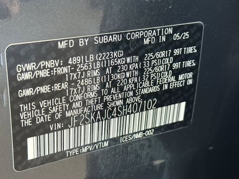 Certified 2025 Subaru Forester Wilderness w/ Convenience Package AWD/4WD image 28