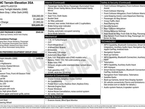 New 2026 GMC Terrain Elevation w/ Technology Package II FWD image 6