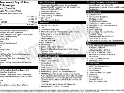 New 2026 Subaru Ascent Bronze Edition image 6