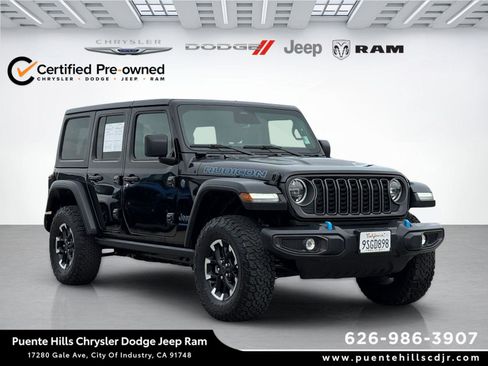 Certified 2025 Jeep Wrangler Unlimited Rubicon 4xe w/ Convenience Group AWD/4WD image 1