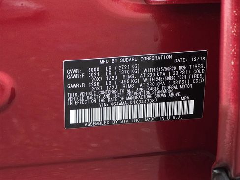 Used 2019 Subaru Ascent Limited w/ Popular Package #3 image 38