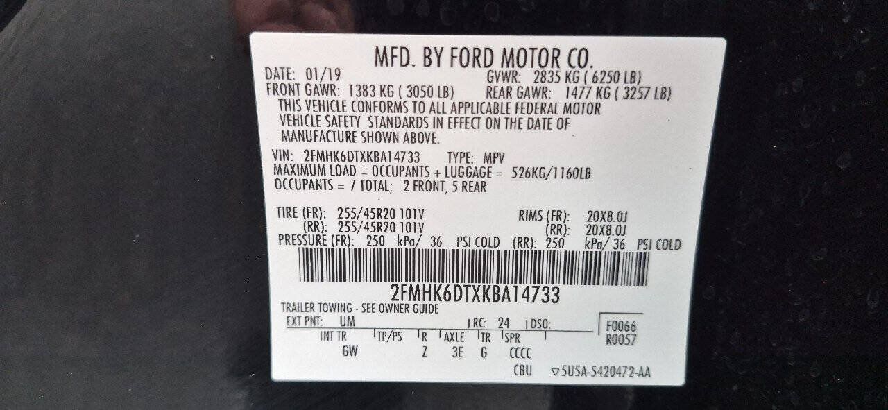 Used 2019 Ford Flex Limited w/ Equipment Group 303A AWD/4WD image 12