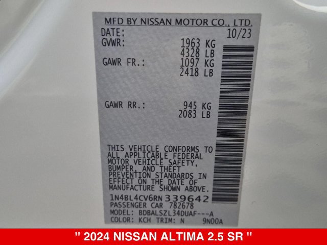Certified 2024 Nissan Altima 2.5 SR w/ SR Premium Package FWD image 42