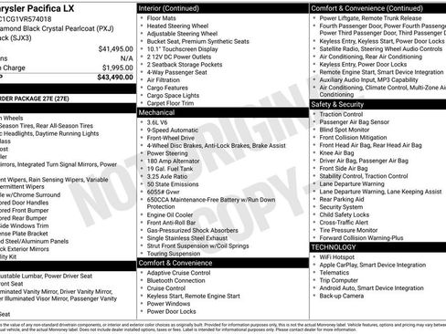 New 2027 Chrysler Pacifica LX FWD image 31