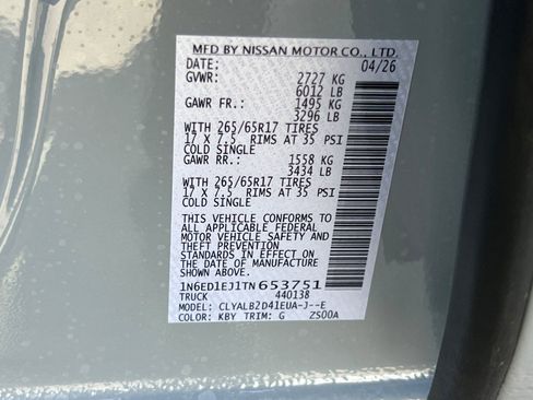 New 2026 Nissan Frontier SV w/ Tow Package RWD image 23