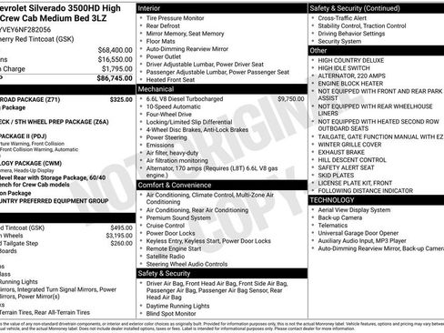 Used 2022 Chevrolet Silverado 3500 High Country w/ Z71 Off-Road Package AWD/4WD image 3