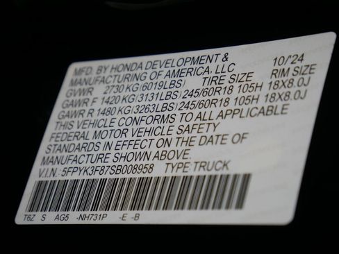 Certified 2025 Honda Ridgeline Black Edition image 32