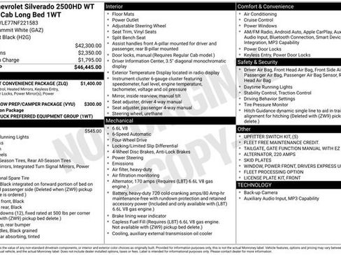 Used 2022 Chevrolet Silverado 2500 W/T w/ WT Fleet Convenience Package AWD/4WD image 26